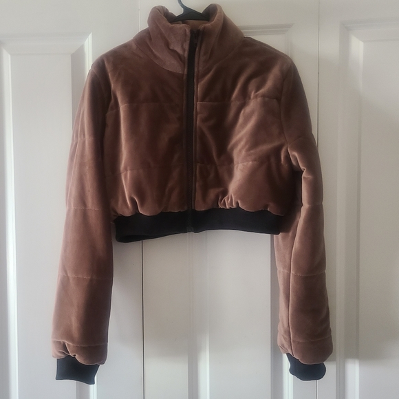 🤎NWT Fashion Nova Brown Velour Shirt Set with pockets! - Picture 3 of 10